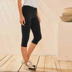 Legging corsaire uni maille stretch
