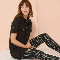 Legging imprimé, taille élastiquée