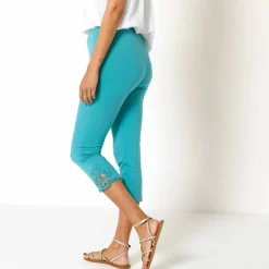 Legging 3/4 macramé, taille élastiquée