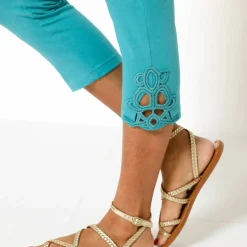 Legging 3/4 macramé, taille élastiquée