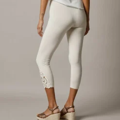 Legging 3/4 macramé, taille élastiquée