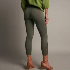 Legging 3/4 macramé, taille élastiquée