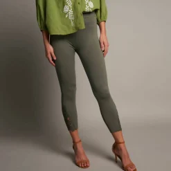 Legging 3/4 macramé, taille élastiquée