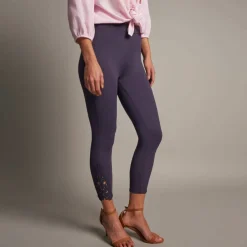 Legging 3/4 macramé, taille élastiquée