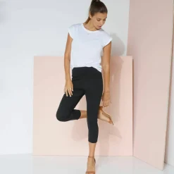 Legging 3/4 taille haute, ventre plat