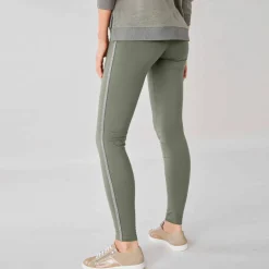 Legging uni bande côté brillante, maille