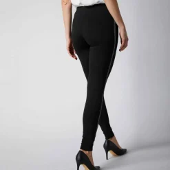 Legging uni bande côté brillante, maille