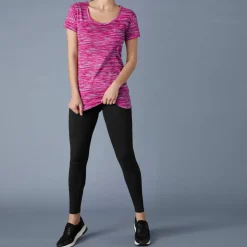 Legging uni maille taille élastiquée