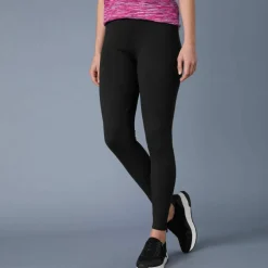 Legging uni maille taille élastiquée