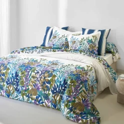 Linge de lit Abysse en coton imprimé