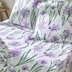 Linge de lit Agapanthe en coton imprimé fleurs