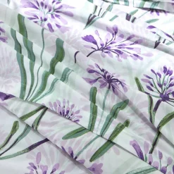 Linge de lit Agapanthe en coton imprimé fleurs