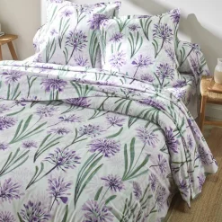 Linge de lit Agapanthe en coton imprimé fleurs