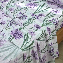 Linge de lit Agapanthe en coton imprimé fleurs