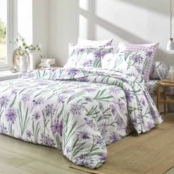 Linge de lit Agapanthe en coton imprimé fleurs