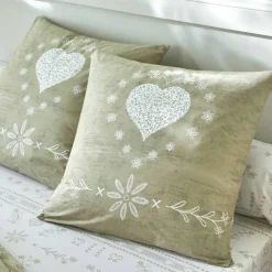 Linge de lit Anceny imprimé coeur - coton