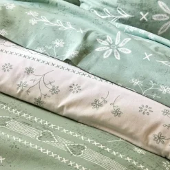 Linge de lit Anceny imprimé coeur - coton