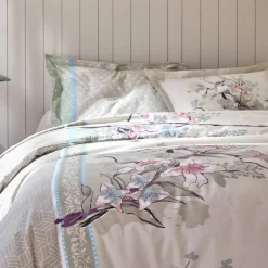 Linge de lit Birdy en coton imprimé oiseaux