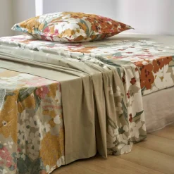 Linge de lit Capucine en coton imprimé