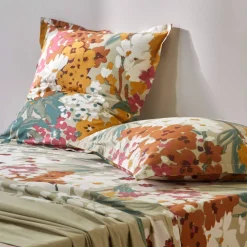 Linge de lit Capucine en coton imprimé