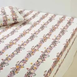 Linge de lit Céleste en coton imprimé