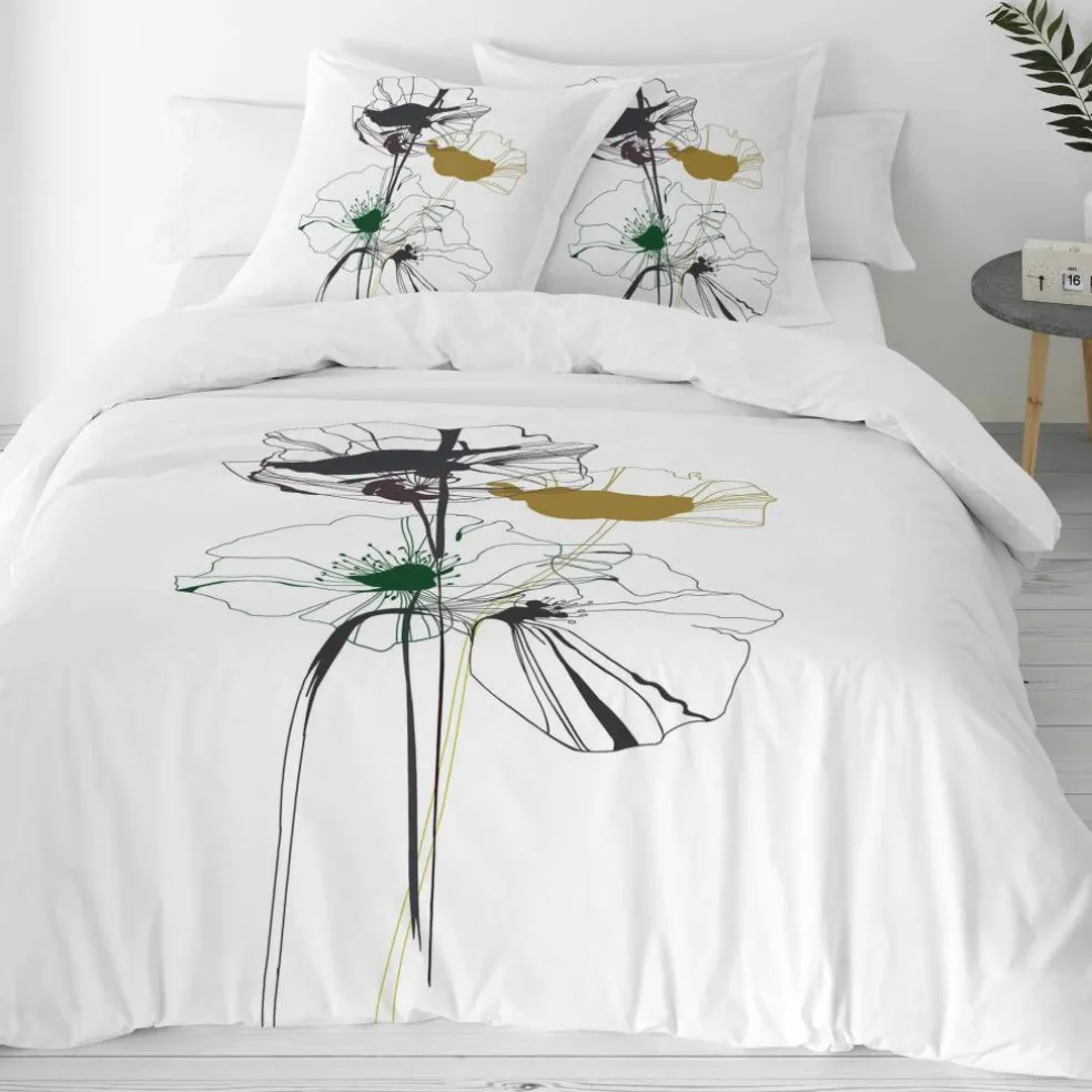 Linge de lit Coquelicot en coton imprimé