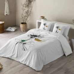 Linge de lit Coquelicot en coton imprimé
