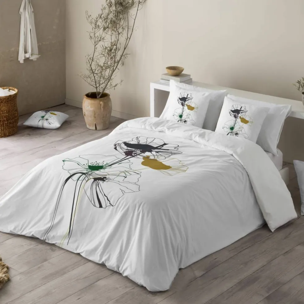 Linge de lit Coquelicot en coton imprimé