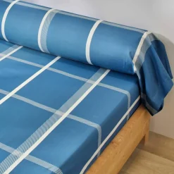 Linge de lit César en coton imprimé carreaux