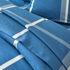 Linge de lit César en coton imprimé carreaux