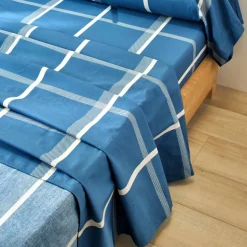 Linge de lit César en coton imprimé carreaux