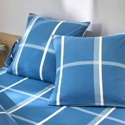 Linge de lit César en coton imprimé carreaux