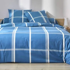 Linge de lit César en coton imprimé carreaux