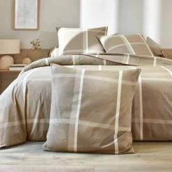 Linge de lit César en coton imprimé carreaux