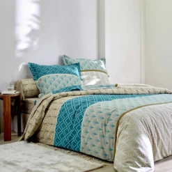 Linge de lit Eddy en coton à motifs graphiques
