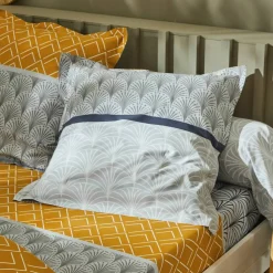 Linge de lit Eddy en coton à motifs graphiques