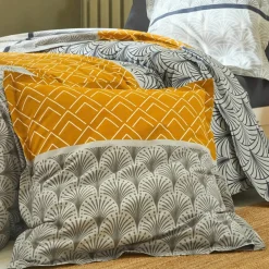 Linge de lit Eddy en coton à motifs graphiques