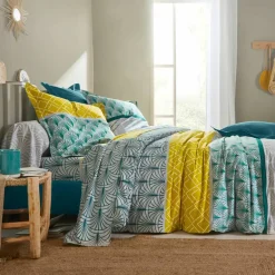 Linge de lit Eddy en coton à motifs graphiques