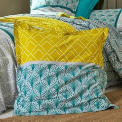 Linge de lit Eddy en coton à motifs graphiques