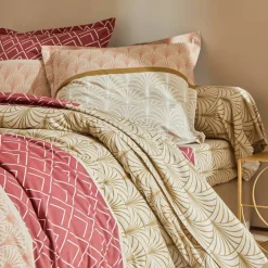 Linge de lit Eddy en coton à motifs graphiques