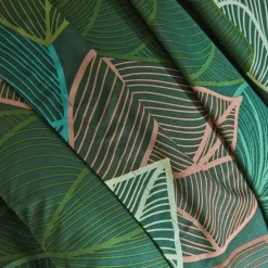 Linge de lit Elsa en polycoton à motifs feuilles