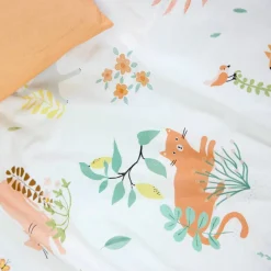 Linge de lit enfant Chafou imprimé chats - coton