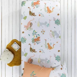 Linge de lit enfant Chafou imprimé chats - coton