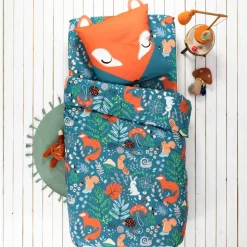 Linge de lit enfant imprimé Champy en coton biologique(**)