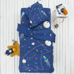 Linge de lit enfant imprimé Voie lactée - coton