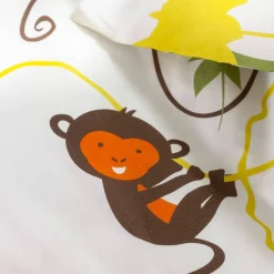 Linge de lit enfant Jungle imprimé animaux 1 personne - coton
