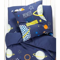 Linge de lit enfant Pao imprimé espace - coton