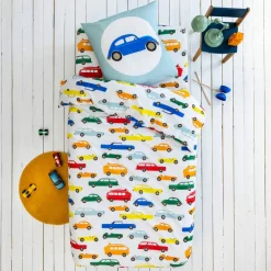 Linge de lit enfant Vroum coton - Imprimé voitures