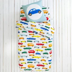Linge de lit enfant Vroum coton - Imprimé voitures