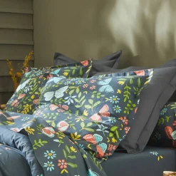 Linge de lit Envolée en coton à motifs papillons